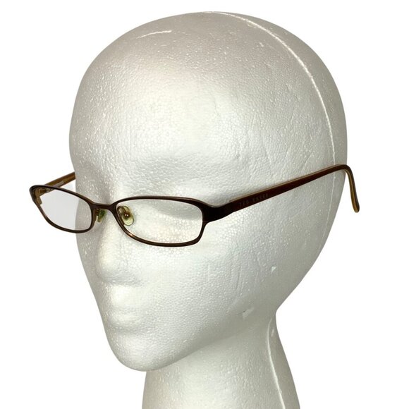 Ted Baker B105 Amber Rectangle Eyeglasses Frames Metal 52-17-135 - Picture 4 of 11